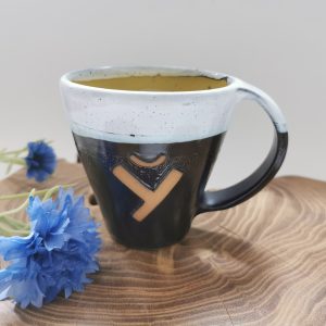 Кубак керамічны паліваны "Ў"
