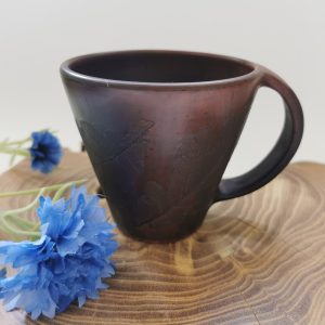 Кубак конусны з дубовым лістком керамічны