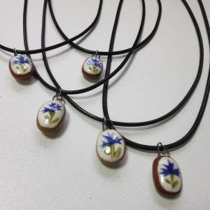 Падвеска керамічная на шнурку "Валошка"