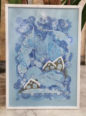 Пано "Блакітныя ўзоры"