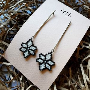 Завушніцы з бісера "Кветкі"