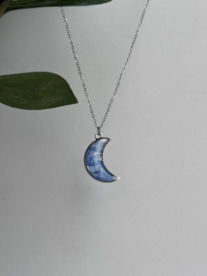 Кулон з сапраўднымі кветкамі "Валошка"